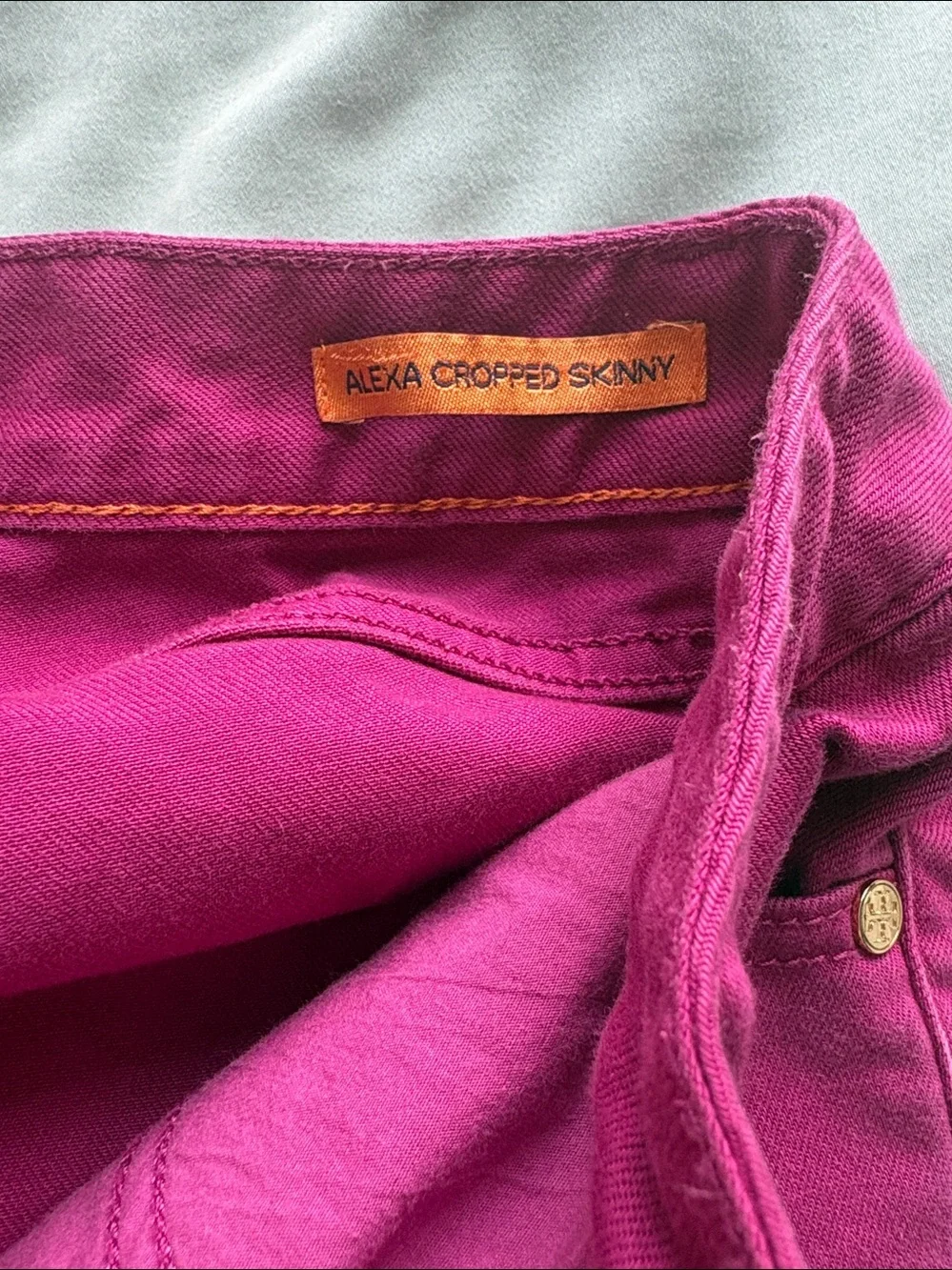 Tory Burch Alexa Skinny Jeans Hot Fuchsia / Magenta